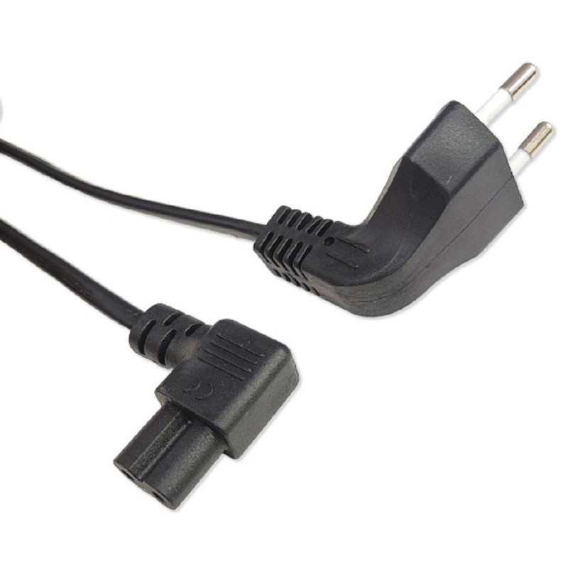 Кабель питания Filum FL-PC2.5-EUA-C7A-3M CEE 7/16 угловая - С7 угловая, 2х0.5, 220В, 2.5A, чёрный, 3 м (1115460)