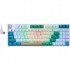 Redragon Беспроводная клавиатура Veigar BT/2.4G/пров.,RGB,бело-голубой [71476]