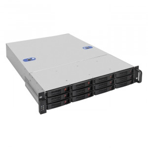 Exegate EX293402RUS Серверный корпус ExeGate Pro 2U660-HS12 <RM 19", высота 2U, глубина 660, БП 1U-1200ADS, 12xHotSwap>
