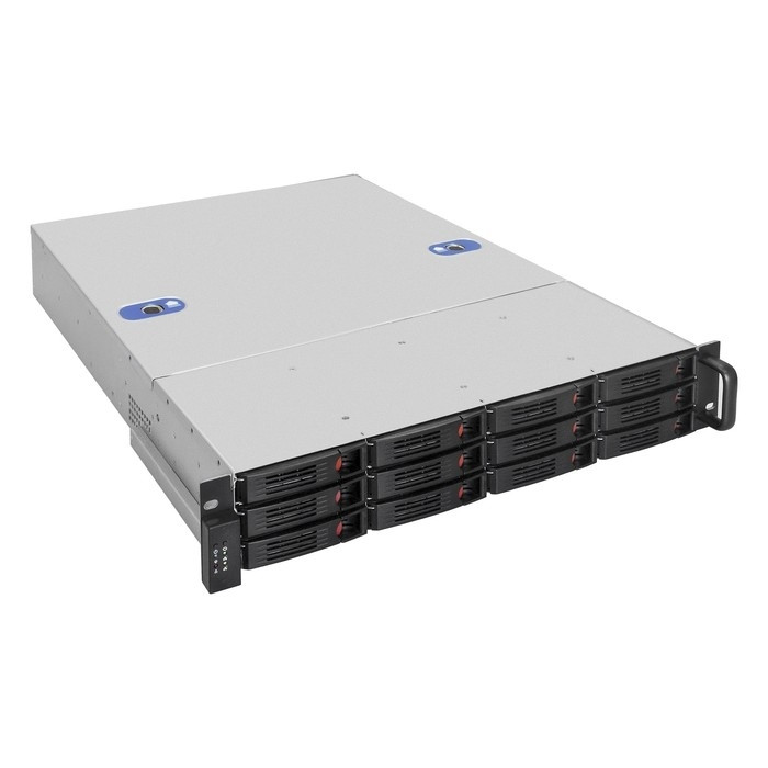 Exegate EX293402RUS Серверный корпус ExeGate Pro 2U660-HS12 <RM 19", высота 2U, глубина 660, БП 1U-1200ADS, 12xHotSwap>