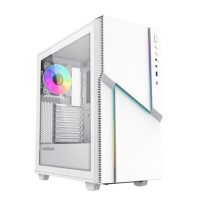 Gamemax Корпус ZORRO WHITE без БП (Midi Tower, Белый., 1*USB3.0, 1*USB Type-C, COC fan)