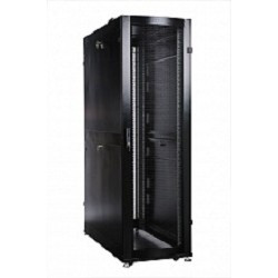 ЦМО! Шкаф серверный ПРОФ напольный 48U (600x1000) дверь перфор., задние двойные перфор., черный, в сборе (ШТК-СП-48.6.10-48АА-9005) (1 коробка)