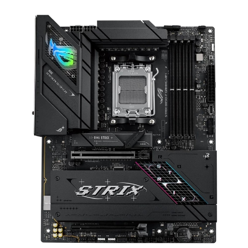 ASUS ROG STRIX B850-F GAMING WIFI (Socket AM5, ATX, 4xDDR5(256GB), DP/HDMI, 1xPCIe 5.0x16/1xPCIe 4.0x16, 1xLAN (2.5GbE), Wi-Fi, BT, 2xSATA 6Gb/s, 4xM.2, 2xType-C, 6xUSB 3.2, 4xUSB 2.0)