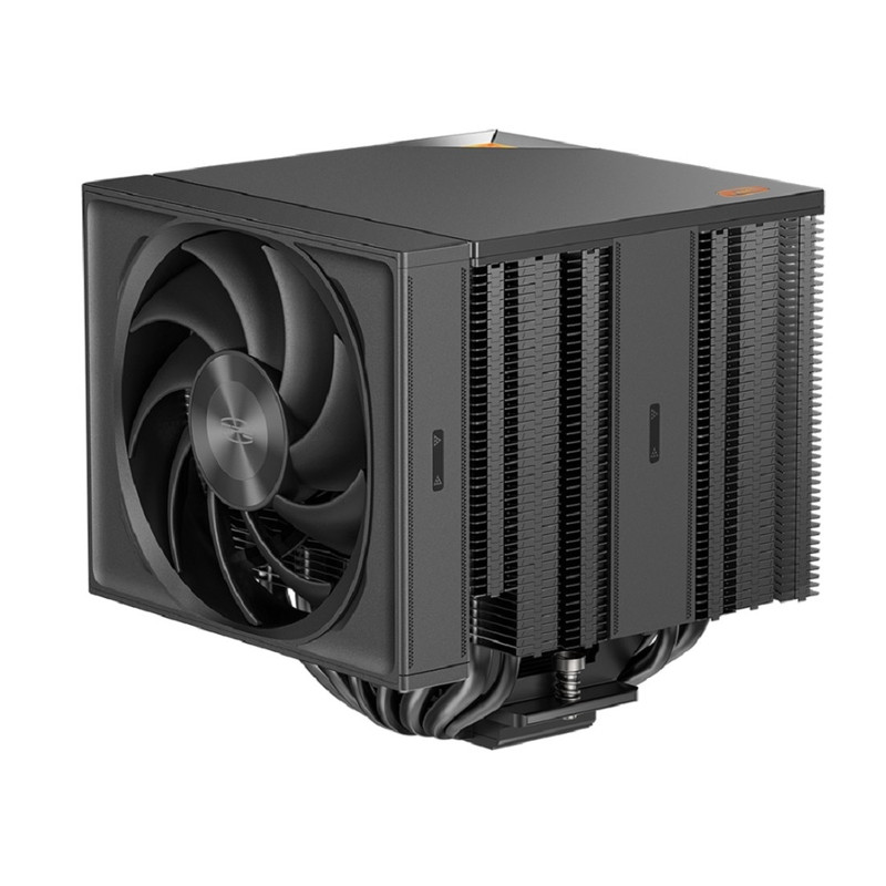 Кулер для процессора/ PCCooler RZ820 BK (289W, 4-pin PWM, 165mm, Al/Cu, 4x8mm+4x6mm, 1x140mm+1x150mm, 71.9CFM/86.7CFM, 27.1dBA/32dBA, 1500RPM/2200RPM, S: 1851/1700/1200/20XX/115X, AM5/AM4, black)