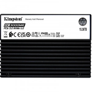 Твердотельный накопитель Kingston Enterprise SSD 15,36TB DC3000ME U.2, 2,5" PCIe Gen5 x4 NVMe R14 000/W9 700MB/s 3D eTLC MTBF 2M 28032TBW 3 years
