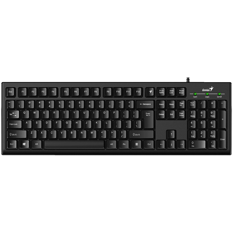 Клавиатура проводная мультимедийная Genius Smart KB-100. 12 мультимидийных клавиш, USB, поддержка приложения Genius Key support, кабель 1.5 м. Цвет: черный