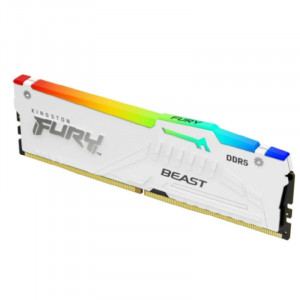 Память DDR5 32GB 6000MHz Kingston KF560C36BWEA-32 Fury Beast White Expo RGB RTL Gaming PC5-48000 CL36 DIMM 288-pin 1.35В dual rank с радиатором Ret