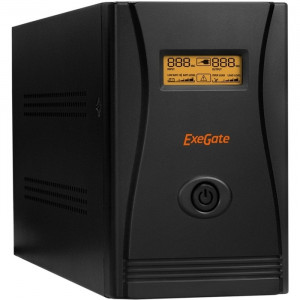 Exegate EP285517RUS ИБП ExeGate SpecialPro Smart LLB-2000.LCD.AVR.C13.RJ.USB <2000VA/1200W, LCD, AVR, 6*IEC-C13, RJ45/11, USB, Black>