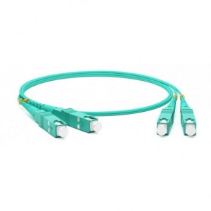 Hyperline FC-D2-503-SC/PR-SC/PR-H-2M-LSZH-AQ Патч-корд волоконно-оптический (шнур) MM 50/125(OM3), SC-SC, 2.0 мм, duplex, 10G/40G, LSZH, 2 м