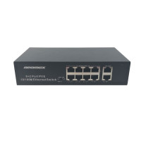 NEOMAX неуправляемый коммутатор NMS-110PoE-100-S, 10 портов 100 Mbps, 8xPoE, металл