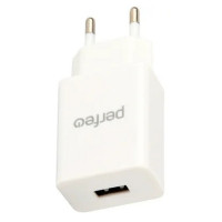 PERFEO Сетевое зарядное устройство с разъемом USB, 1А, белый (I4665)