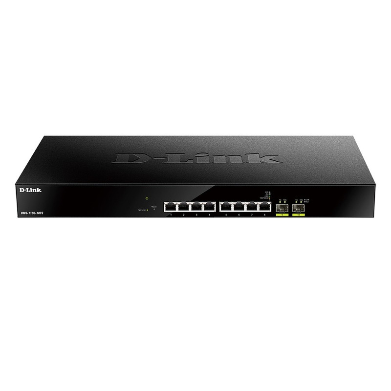D-Link DMS-1100-10TS/A1A Настраиваемый коммутатор с 8 портами 100/1000/2.5GBase-T и 2 портами 10GBase-X SFP+