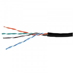 Кабель витая пара Bion BCL-U5460-381 U/UTP, кат.5e, 4x2x0,46 мм AWG 25, медь, одножильный, PE, для внешней прокладки, 305м,черный