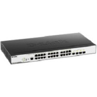 D-Link DGS-3000-28LP/B1A Управляемый коммутатор 2 уровня с 24 портами 10/100/1000Base-T и 4 портами 1000Base-X SFP (24 порта с поддержкой PoE 802.3af/802.3at (30 Вт), PoE-бюджет 193 Вт)