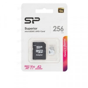 Micro SecureDigital 256GB Silicon Power SP256GBSTXDA2V20SP Superior + adapter Class10 