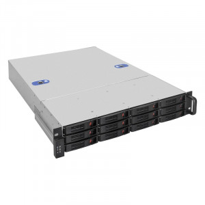 Exegate EX293401RUS Серверный корпус ExeGate Pro 2U660-HS12 <RM 19", высота 2U, глубина 660, БП 1U-1100ADS, 12xHotSwap>