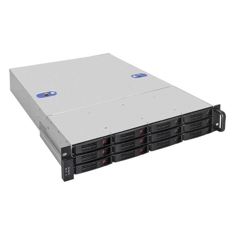 Exegate EX293401RUS Серверный корпус ExeGate Pro 2U660-HS12 <RM 19", высота 2U, глубина 660, БП 1U-1100ADS, 12xHotSwap>