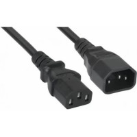 Кабель питания Filum ПВС-АП 3x1.5 С13 - C14, 220/250В, 10А, чёрный, 1,8м[FL-PC-C13/C14-C3-1.8-BK] (799807)