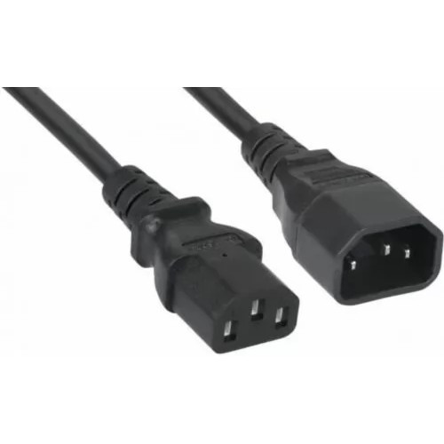 Кабель питания Filum ПВС-АП 3x1.5 С13 - C14, 220/250В, 10А, чёрный, 1,8м[FL-PC-C13/C14-C3-1.8-BK] (799807)