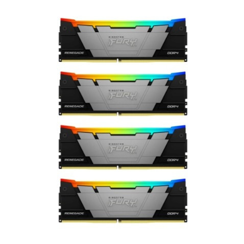 Память оперативная/ Kingston 64GB3200MT/s DDR4 CL16DIMM (Kit of4)1Gx8 FURYRenegadeRGB