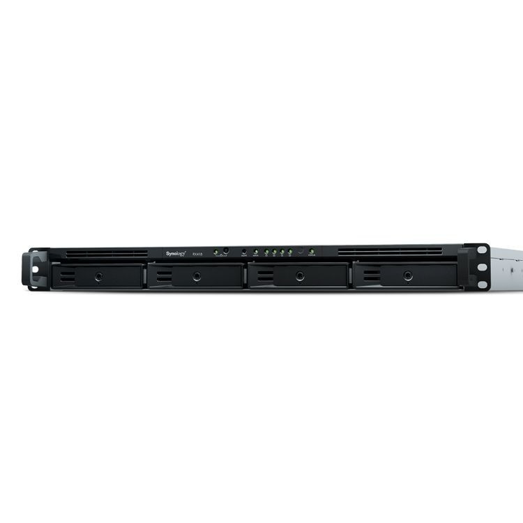 Synology RX418 Модуль расширения Expansion Unit (Rack 1U) for RS818+, RS818RP+, RS816, RS815+, RS815RP+, RS815 up to 4hot plug HDDs SATA(3,5" or 2,5")/1xPS incl eSATA Cbl 