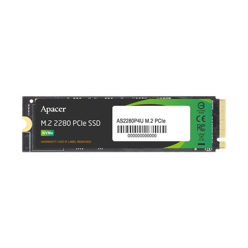 M.2 2280 1TB Apacer AS2280P4U Client SSD AP1TBAS2280P4U-1 PCIe Gen3x4 with NVMe, 3500/3000, IOPS 670/670K, MTBF 1.8M, 3D NAND, DRAM-lessMB, 760TBW, 0,42DWPD, RTL (919298)