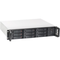 Exegate EX285225RUS Серверный корпус ExeGate Pro 2U650-HS09 <RM 19", высота 2U, глубина 650, БП 2U-800ADS, 9xHotSwap, 2*USB>