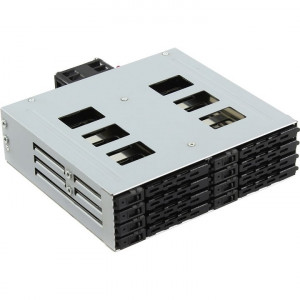 Procase L2-108-SATA3-BK {Корзина L2-108SATA3 8 SATA3/SAS, черный, с замком, hotswap mobie rack module for 2,5" slim HDD(1x5,25) 2xFAN 40x15mm}