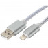 Cablexpert Кабель для Apple CC-U-APUSB02S-3M AM/Lightning, серия Ultra, длина 3м, серебристый, блистер				