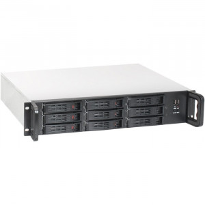 Exegate EX292584RUS Серверный корпус ExeGate Pro 2U650-HS09 <RM 19", высота 2U, глубина 650, БП 2U-600ADS, 9xHotSwap, 2*USB>