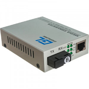 GIGALINK GL-MC-UTPF-SC1G-18SM-1550-N Медиаконвертер неуправляемый GIGALINK, UTP 10/100/1000 Мбит/с, SM, SC, без LFP, Tx:1550/Rx:1310 нм, 18 дБ (до 20 км), 5В/1A