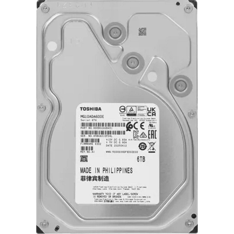 Жесткий диск Toshiba SATA-III 6TB MG10ADA600E Server Enterprise Capacity 512E (7200rpm) 512Mb 3.5"