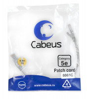 Cabeus PC-UTP-RJ45-Cat.5e-0.3m-LSZH Патч-корд U/UTP, категория 5е, 2xRJ45/8p8c, неэкранированный, серый, LSZH, 0.3м Cabeus PC-UTP-RJ45-Cat.5e-0.3m-LSZH Патч-корд U/UTP, категория 5е, 2xRJ45/8p8c, неэкранированный, серый, LSZH, 0.3м