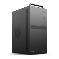 CBR Корпус mATX Minitower V205, без БП, 1*USB 3.0, 1*USB 2.0, HD Audio+Mic, ручка, каркас металл 1.8мм,  Black [PCC-MATX-V205-WPSU]