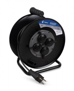 Cabeus EC-C-3.5-FR-G-50-IP44 Удлинитель силовой КГ 3500 Вт 50м на металлической катушке IP 44 (c/з)