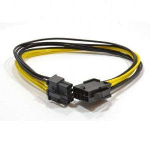 Cablexpert Удлинитель кабеля питания PCI-Express 6+2pin M/ PCI-Express 6+2pin F, 30см (CC-PSU-84)