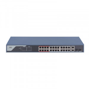 iFLOW F-SW-EM426POE-VM L2, Смарт-управляемый, 24 порта, 2 гигабитных комбо-порта, 802.3af/at, бюджет мощности PoE 370 Вт, поддержка режима передачи до 300м,10Мб/с, CAT6