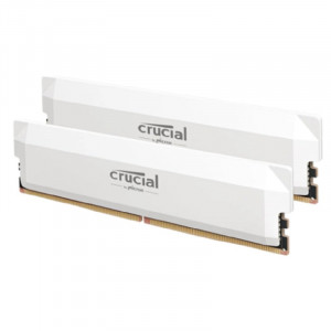 Crucial Pro Gaming by Micron DDR5-6400 64GB Kit (2x32GB) UDIMM CL40 White 1.35V CP2K32G64C40U5W