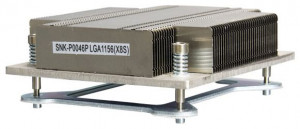 Supermicro SNK-P0046P 1U (1155, радиатор без вентилятора, Al + тепловые трубки)