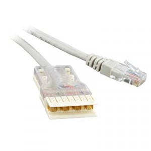 Hyperline PC-110-RJ45-4P-C5e-1M-LSZH-GY Патч-корд 110 тип - RJ-45, 4 пары, Cat.5e, LSZH, 1 м, серый