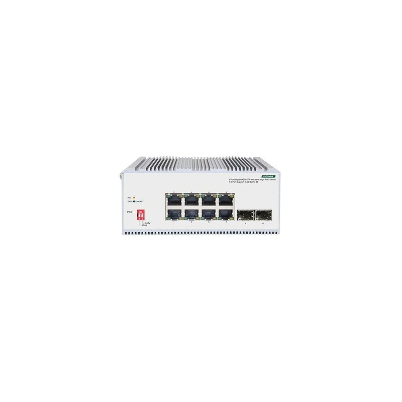 ORIGO OI2210P/185W/A1A Промышленный неуправляемый PoE-коммутатор 8x1000Base-T 802.3bt PoE, 2x1000Base-X SFP, PoE-бюджет 185 Вт
