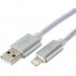 Cablexpert Кабель для Apple CC-U-APUSB02S-1.8M AM/Lightning, серия Ultra, длина 1.8м, серебристый, блистер				