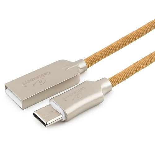 Cablexpert Кабель USB 2.0 CC-P-USBC02Gd-1M AM/Type-C, серия Platinum, длина 1м, золотой, блистер	