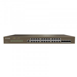 TENDA TEG5328F Коммутатор L3 управляемый в стойку 24-Ports 10/100/1000Base-T +  4-Ports 1000 Base-X SFP
