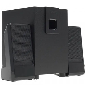 MICROLAB M-100 черный {10 Вт RMS, Распределение мощности 2,5 Вт x2+5 Вт, Частотная характеристика 35-18 кГц, Соотношение сигнал/шум 75 дБ}