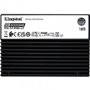 Твердотельный накопитель/ Kingston SSD DC3000ME 7680GB, U.2(2.5" 15mm), NVMe, PCIe Gen 5x4, 3D TLC, R/W 14000/10000MB/s, IOPs 2 800 000/500 000, TBW 14016, DWPD 1 (12 мес)