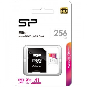 Micro SecureDigital 256GB Silicon Power SP256GBSTXBV1V20SP Elite + adapter  Class10