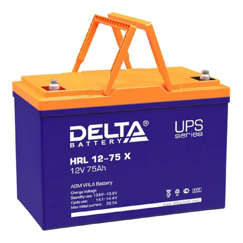Delta HRL 12-75 Х (75 А\ч, 12В) свинцово- кислотный аккумулятор Delta HRL 12-75 Х (75 А\ч, 12В) свинцово- кислотный аккумулятор
