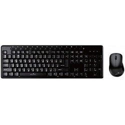 Клавиатура + мышь Oklick 290M клав:черный мышь:черный USB беспроводная Multimedia [351701]