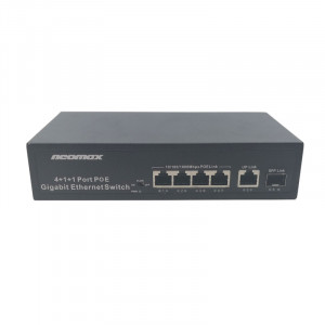 NEOMAX неуправляемый коммутатор NMS-106PoE-1000-S, 6 портов 1000 Mbps, 4xPoE + 1xSFP, металл NEOMAX неуправляемый коммутатор NMS-106PoE-1000-S, 6 портов 1000 Mbps, 4xPoE + 1xSFP, металл